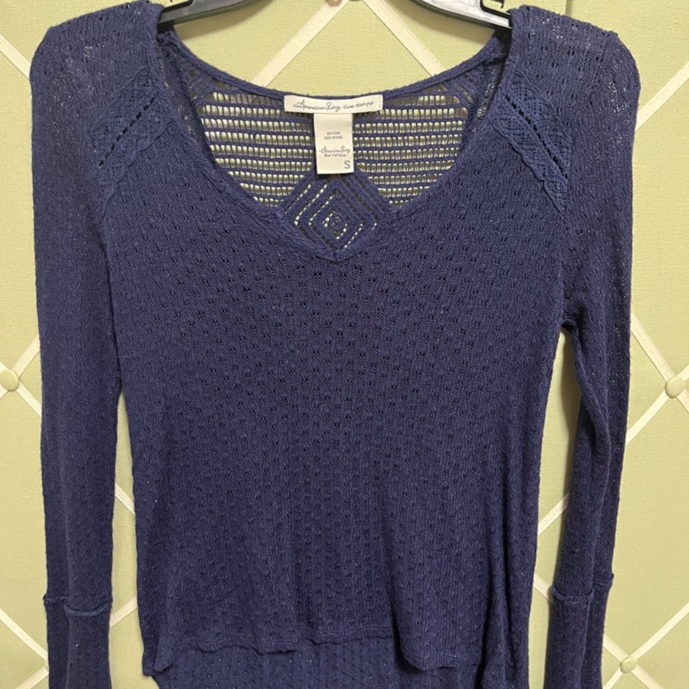 American Rag Blue Long Sleeve Top